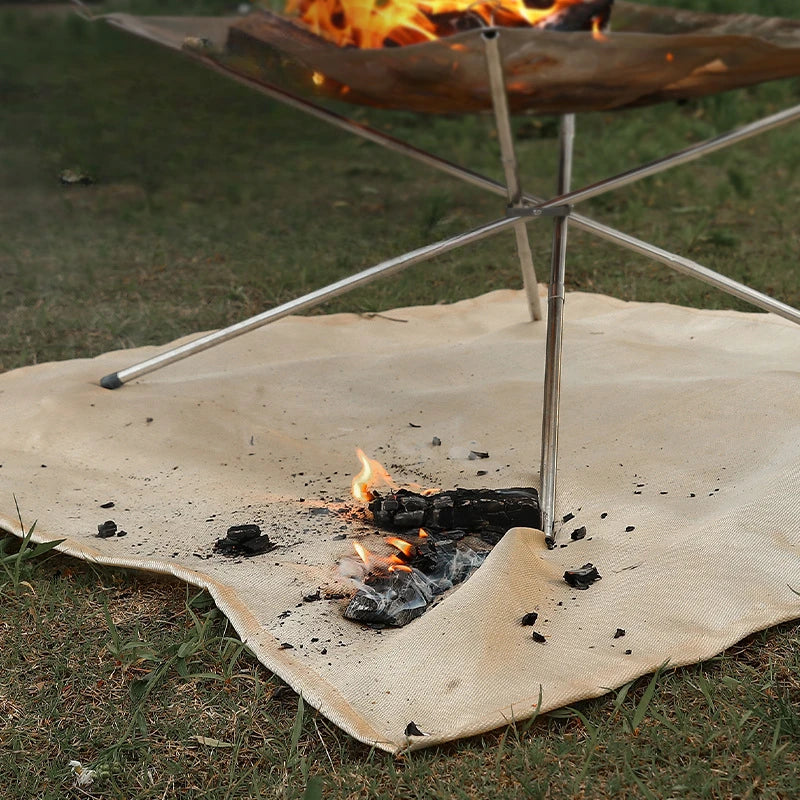 Alfombra de protección contra incendios para barbacoa, estera para acampar, Picnic, barbacoa, planchado de alta temperatura, alfombra ignífuga para exteriores e interiores, 1 ud.