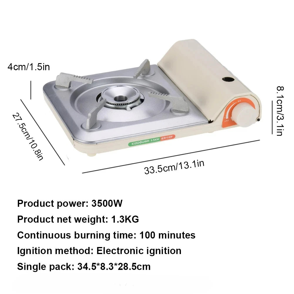 Estufa de gas portátil para acampar con un solo quemador, estufa de casete de encendido automático para cocina interior y exterior, senderismo, Picnic, 2025