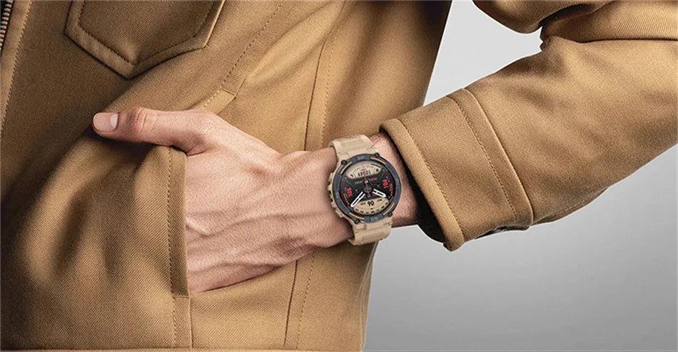 Reloj inteligente militar para hombre, dispositivo con pantalla HD de 360x360, linterna, control de la salud, resistente al agua, control del ritmo cardÃaco, llamadas BT, para Android e IOS