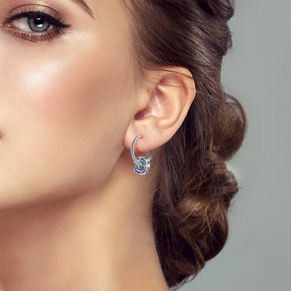 Orstarry-pendientes circulares de Plata de Ley 925 con forma de gota para mujer, aretes colgantes, joyería versátil para fiesta, regalos