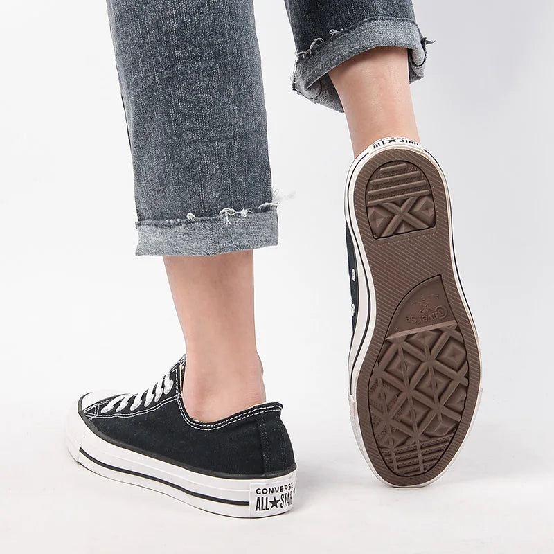 Converse zapatos de hombre zapatos de mujer 2024 invierno nueva moda todo-fósforo zapatos de lona bajos zapatos deportivos casuales 101001