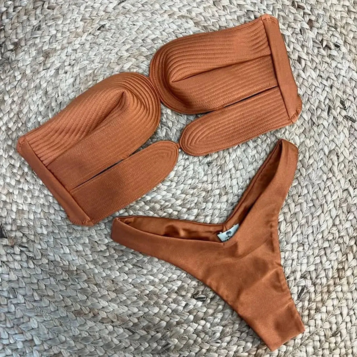 Bikinis Push Up, traje de baño Sexy para mujer, traje de baño femenino 2021, Bikini Bandeau, Tanga, trajes de baño triangulares, traje de baño con cuello Halter, ropa de playa
