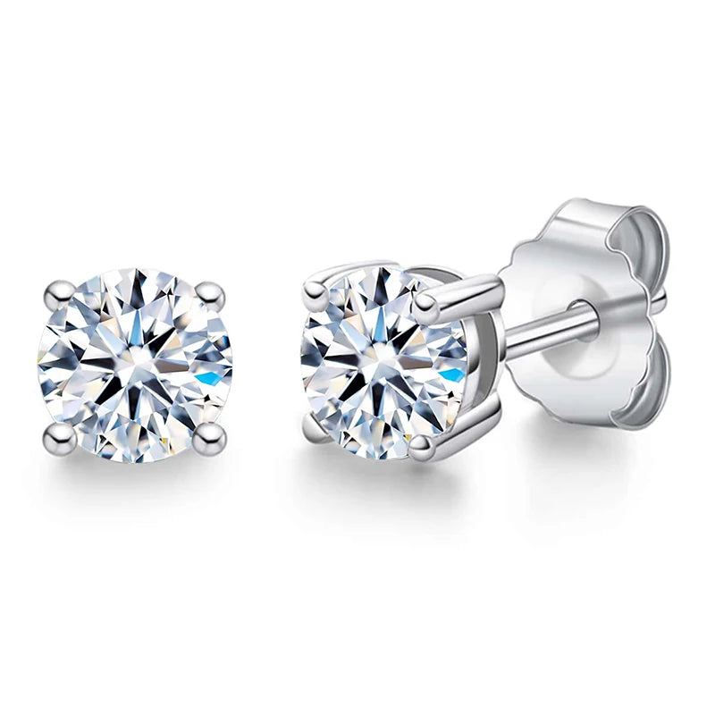 Plata de Ley 925 auténtica pendientes de circonita Ins CZ de 3mm, 4mm, 5mm, 6mm y 7mm para mujer, joyería fina chapada en oro de 18k, regalo para niñas