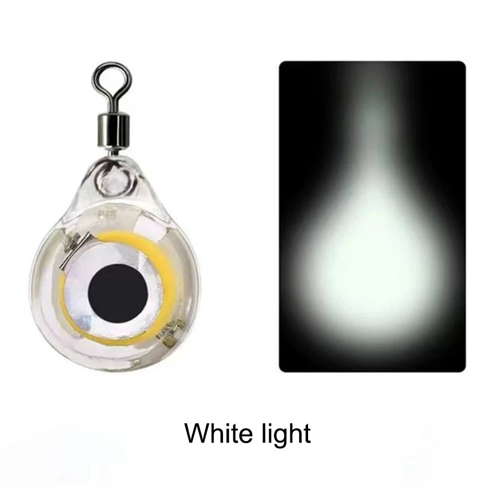 10 Uds. Señuelo de pesca con forma de Mini ojo, luz nocturna subacuática, señuelo luminoso alimentado por baterÃÂÂa para agua de mar y agua dulce