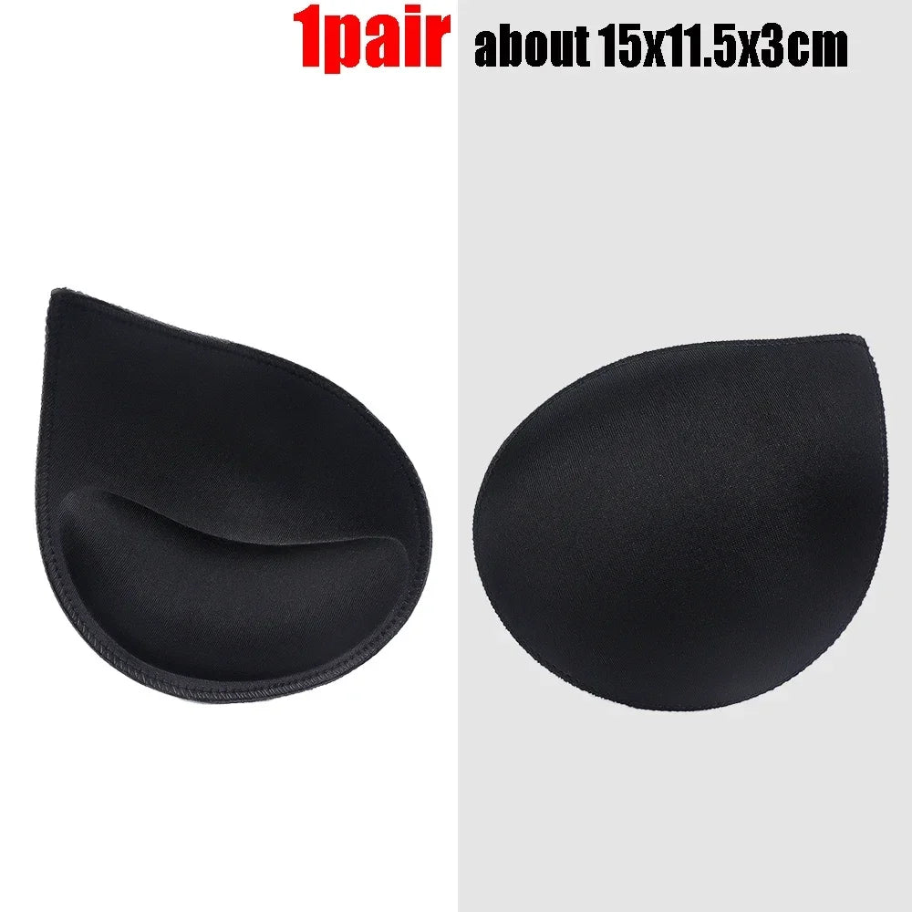 Accesorios redondos para mujer, traje de baño de esponja 3D, sujetador de realce de pecho, relleno, potenciadores de pecho, inserto de espuma, copa triangular para el pecho, 2 uds.