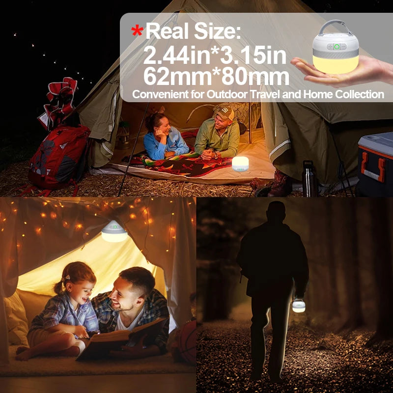 Linterna LED para acampar al aire libre LV10, linterna de Camping recargable de 230 horas con accesorio de iluminación magnético, luz de emergencia portátil