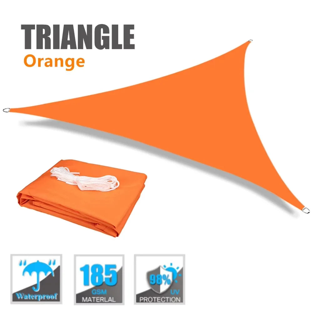 Toldo de vela impermeable triangular grande de 7M/5M/3M/2M para jardín al aire libre, toldo para Patio, tiendas de campaña, tela parasol para piscina