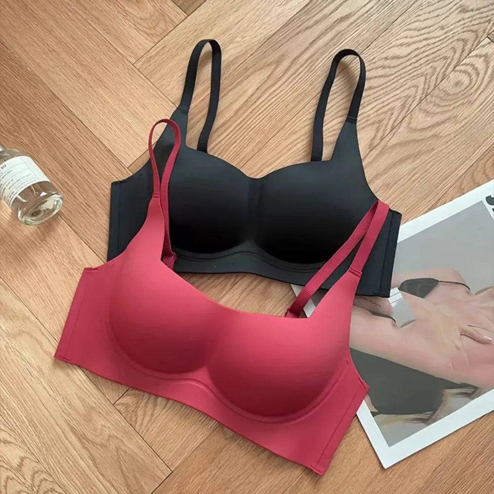 Cómodo sujetador sin costuras a prueba de golpes, ropa interior antiflacidez, sujetador de realce, Bralette íntimo para mujer y niña