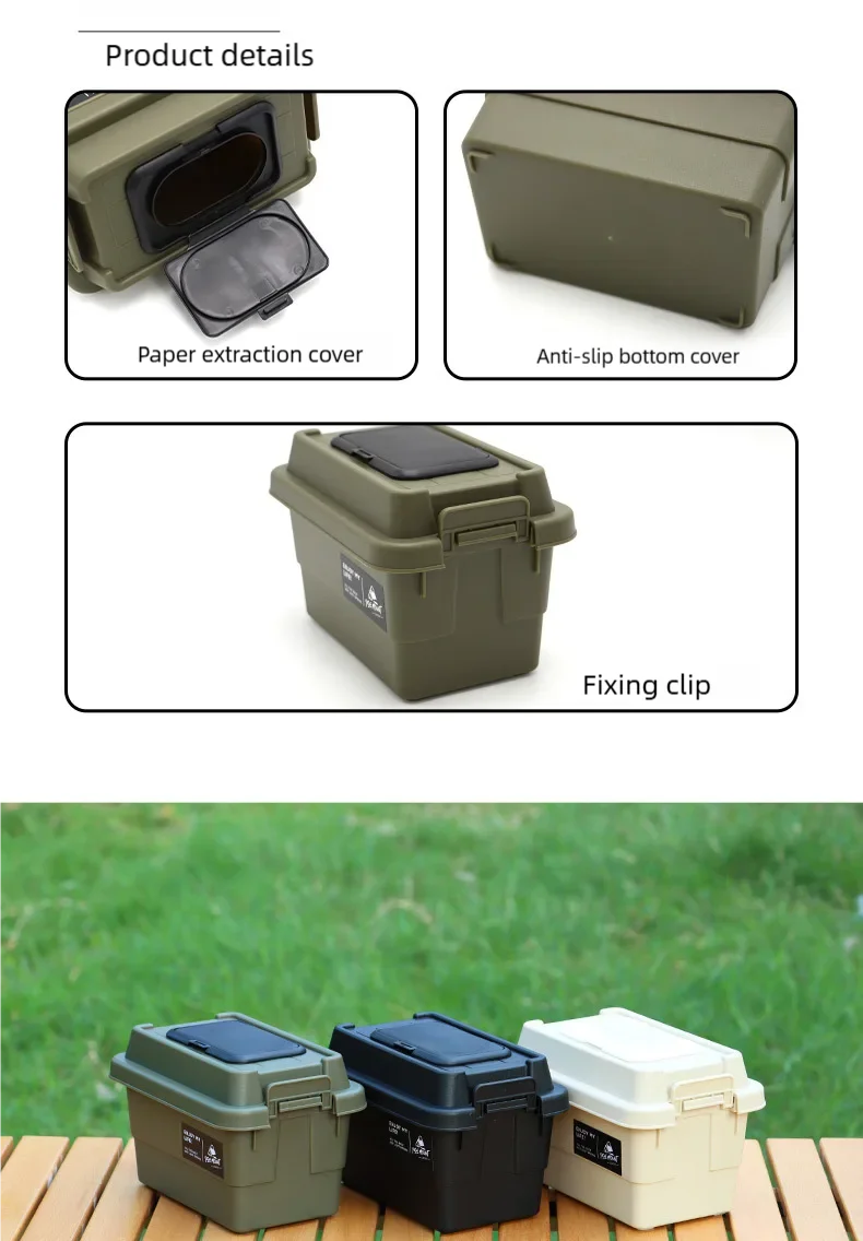 Estuche de pañuelos para acampar, caja de almacenamiento de papel para servilletas de escritorio, organizador portátil de botellas de condimentos para pícnic al aire libre