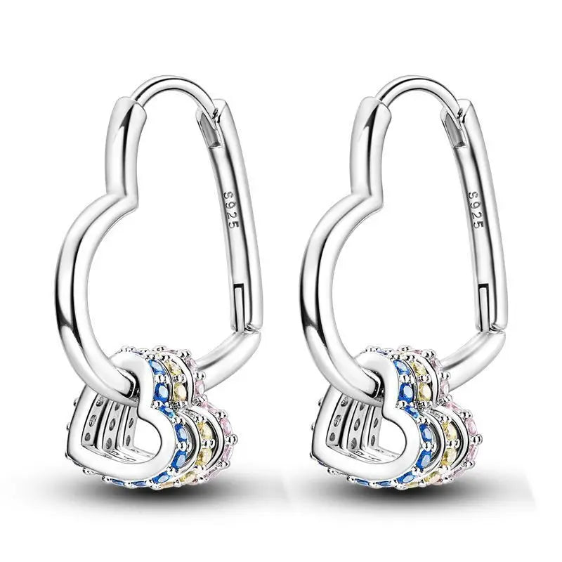 Orstarry-pendientes circulares de Plata de Ley 925 con forma de gota para mujer, aretes colgantes, joyería versátil para fiesta, regalos