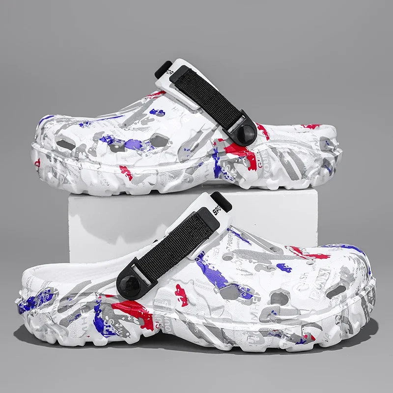 Sandalias de verano de talla grande 47 para hombre, zuecos para jardÃn al aire libre, zapatos con agujeros, zapatos informales para hombre, zapatos de agua, zapatillas suaves cómodas para el hogar