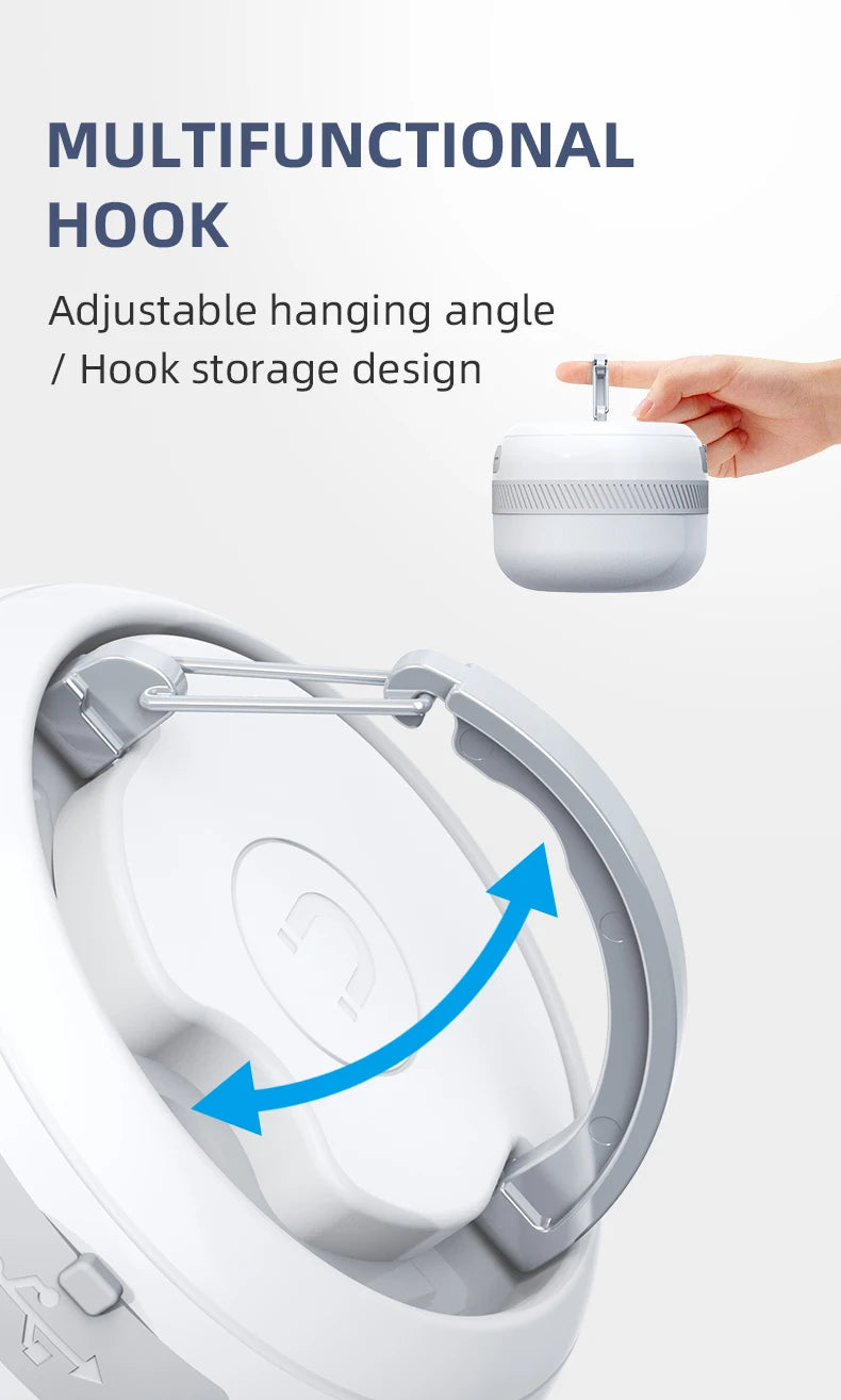Linterna LED para acampar al aire libre LV10, linterna de Camping recargable de 230 horas con accesorio de iluminación magnético, luz de emergencia portátil