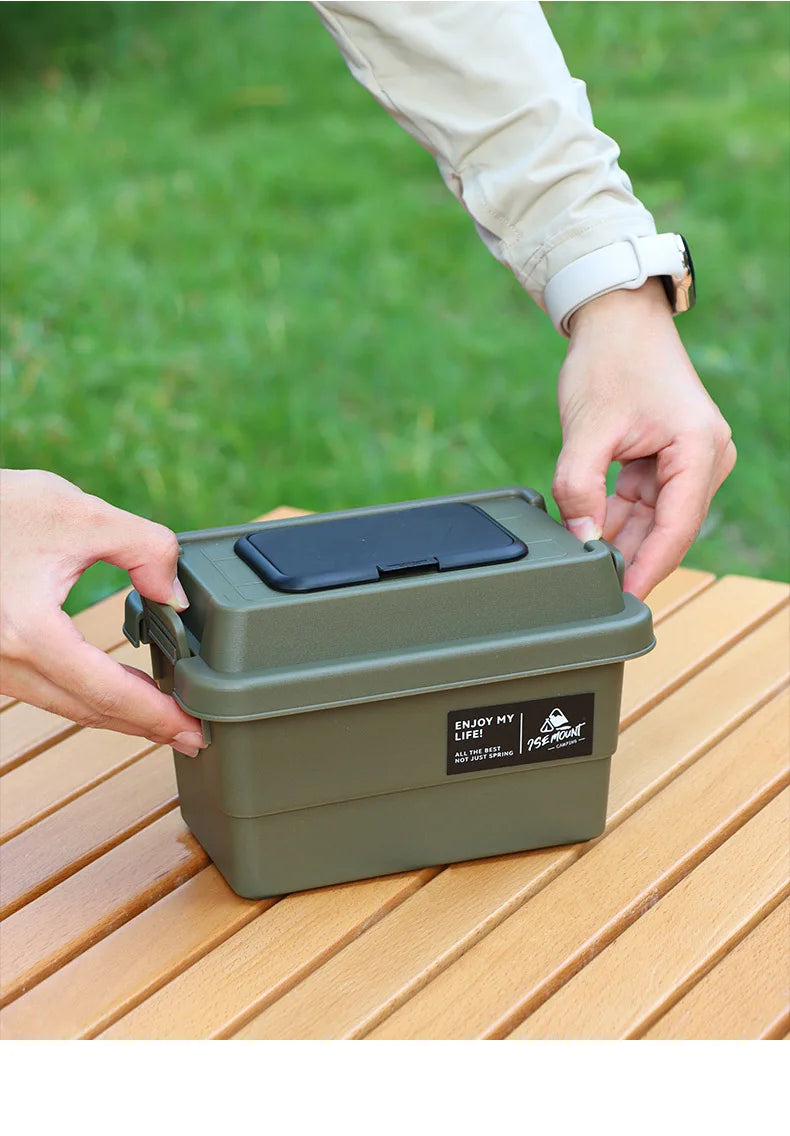Estuche de pañuelos para acampar, caja de almacenamiento de papel para servilletas de escritorio, organizador portátil de botellas de condimentos para pícnic al aire libre