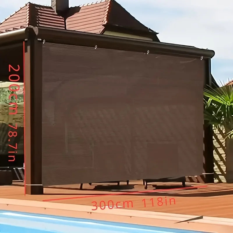 Toldo de protección UV marrón duradero, red parasol para exteriores, varios tamaños disponibles para viajes, picnics y piscinas