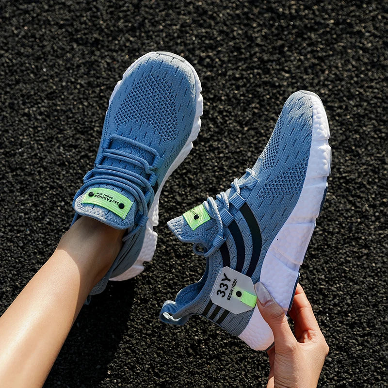 Zapatillas de deporte informales para hombre, zapatos deportivos transpirables de verano, zapatos ligeros de malla para correr al aire libre, zapatos atléticos para correr Tenis para caminar