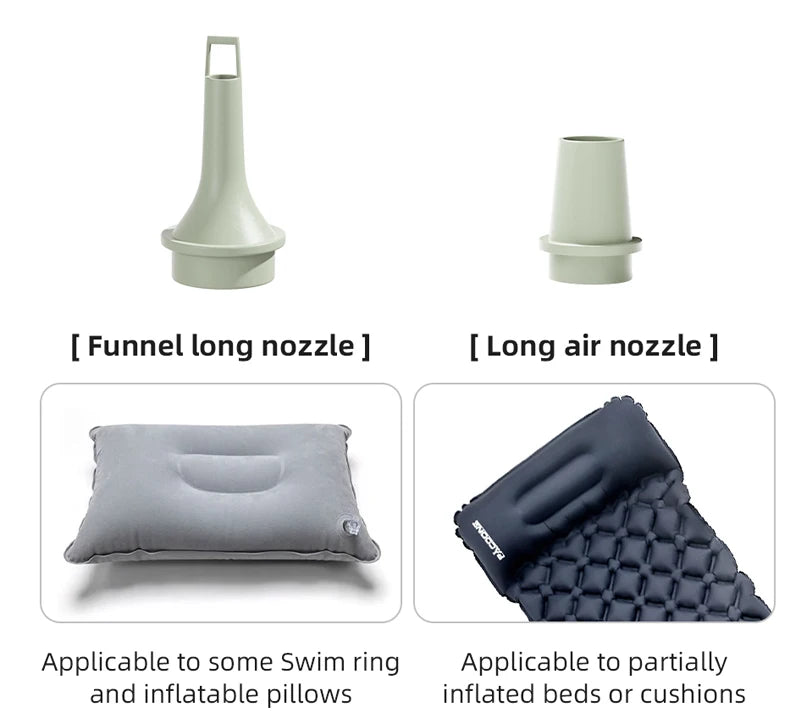 Bomba de aire compresor inalámbrico para acampar al aire libre, bolsa de almacenamiento al vacío inflable, mochila inflable