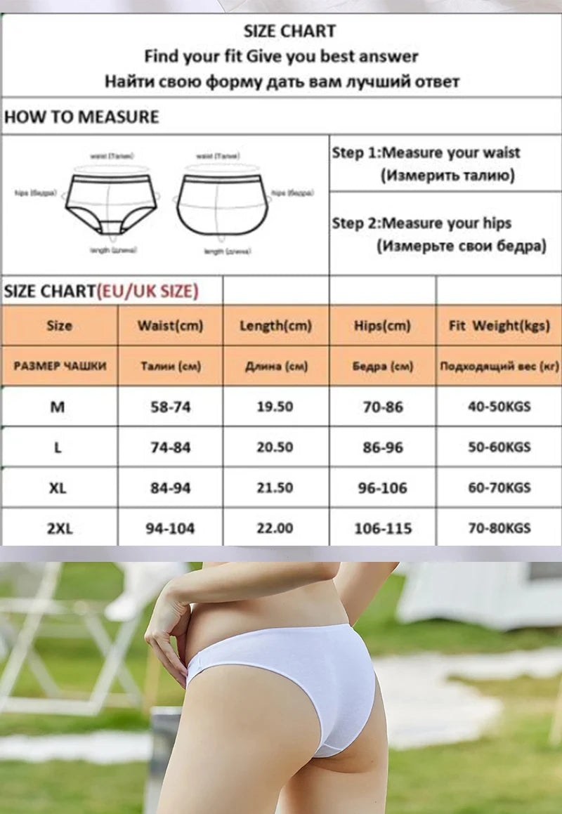 FINETOO-Conjunto de bragas de M-XXL para mujer, lencerÃa de algodón, ropa interior Sexy, 7 colores sólidos