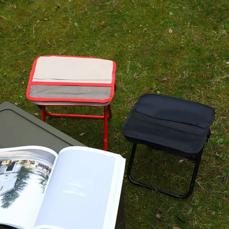 Taburetes plegables para ocio, camping y senderismo al aire libre, taburetes portátiles estilo bolso de hombro que se pueden almacenar fácilmente