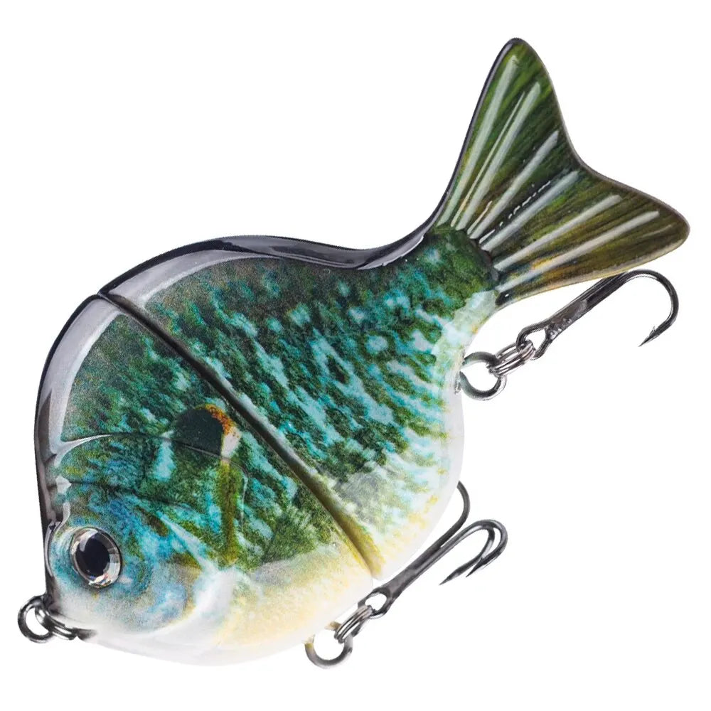 1 Uds 9CM 34,5G cebo deslizante de plástico de una sola articulación Swimbait Sunfish pesca lubina señuelos