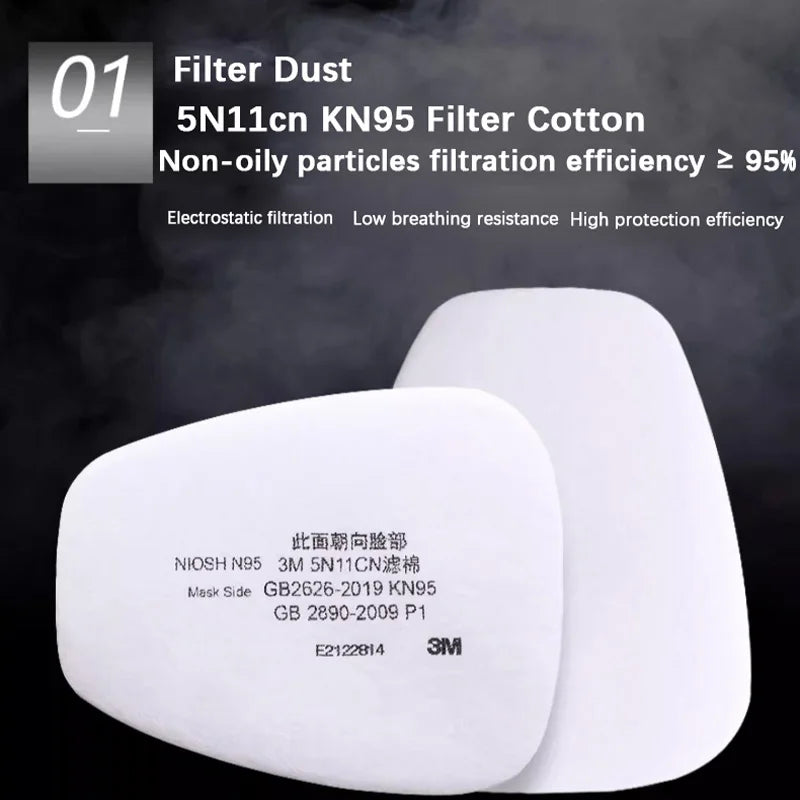 Máscara de Gas 3M 6200, caja de filtro de polvo de pintura en aerosol, máscara quÃÂmica, protección de Gas orgánico, filtro Industrial, máscara de algodón