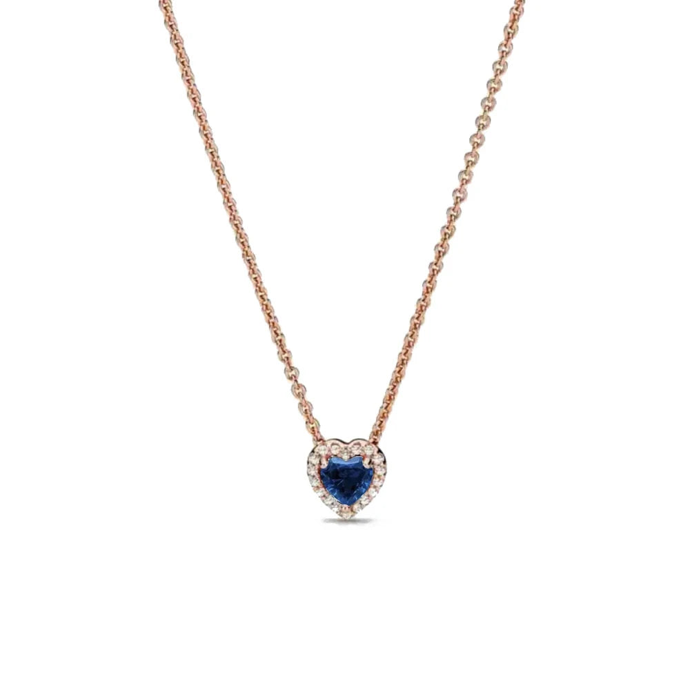 Nuevo original Plata de Ley 925 chapada brillante en forma de corazón collar pulsera mujer regalo de cumpleaños del Día de San Valentín joyería DIY