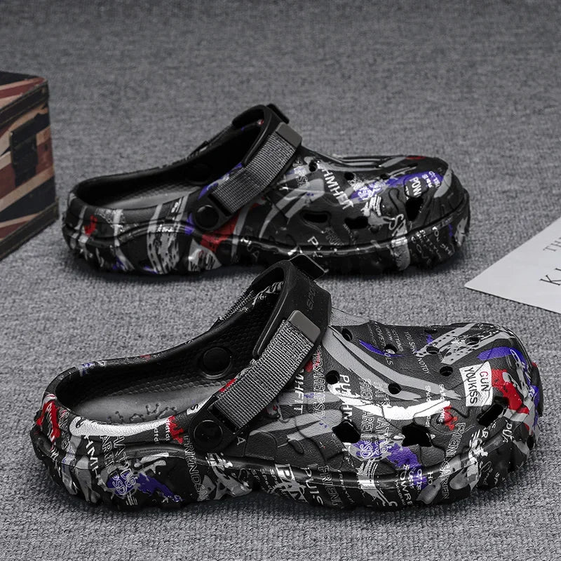 Sandalias de verano de talla grande 47 para hombre, zuecos para jardÃn al aire libre, zapatos con agujeros, zapatos informales para hombre, zapatos de agua, zapatillas suaves cómodas para el hogar