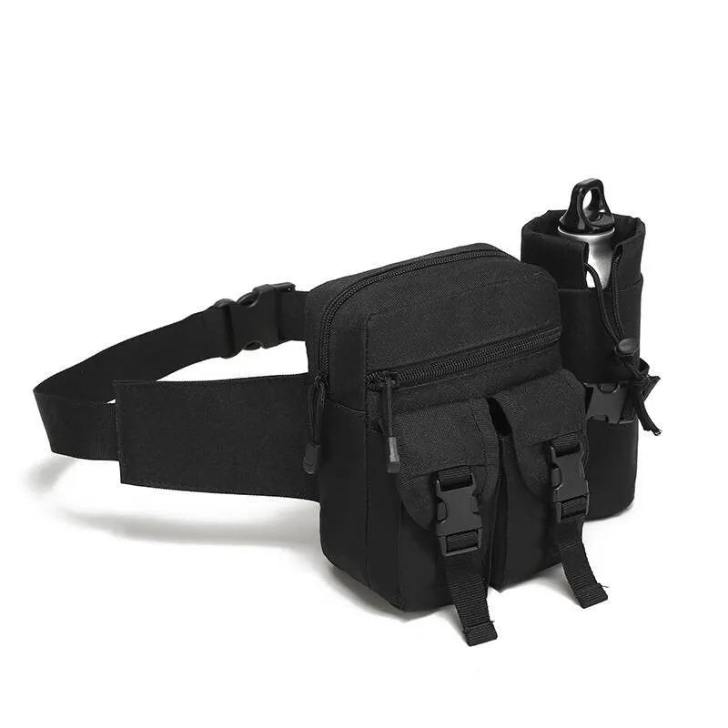 Riñonera táctica para exteriores, bolsa de nailon para botella de agua para teléfono y senderismo, paquete de equipo de herramientas deportivas, bolsa con cinturón para caza, escalada y acampada
