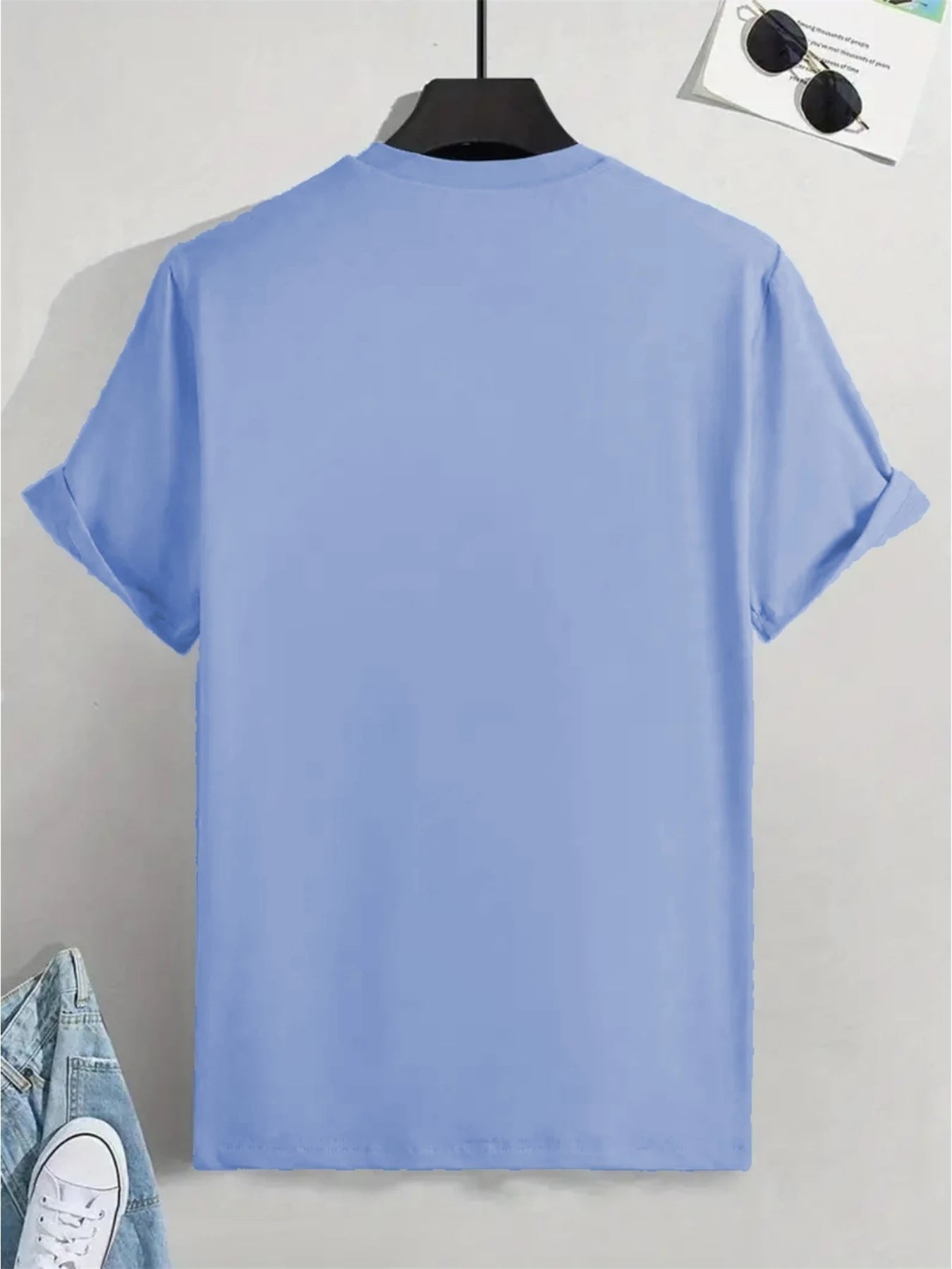 Camiseta holgada informal de algodón puro 100% de verano para hombre de talla grande con estampado de MILANO italiano, cómoda camiseta de manga corta con cuello redondo