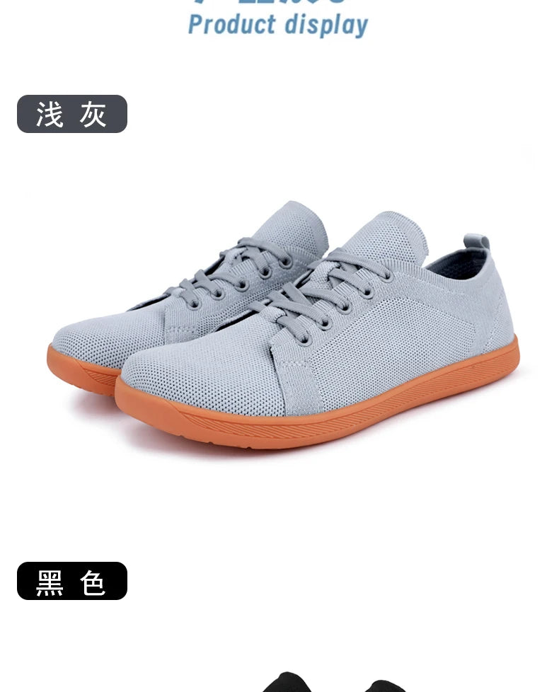 Zapatos descalzos con punta ancha para hombre y mujer, zapatillas minimalistas para caminar | Suela caÃda cero | Malla transpirable