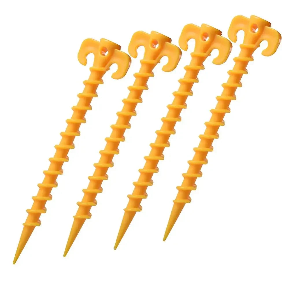 5 uds clavos para tienda de campaña al aire libre viaje tienda clavija clavos para el suelo tornillo clavos estacas clavijas de arena de plástico viaje tienda de playa estacas clavijas