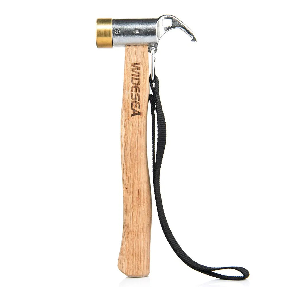 Martillo de Camping Widesea, mazo de estaca de clavija para tienda de campaña al aire libre de cobre y acero inoxidable con extractor de estaca, clavos Grond para montañismo y senderismo
