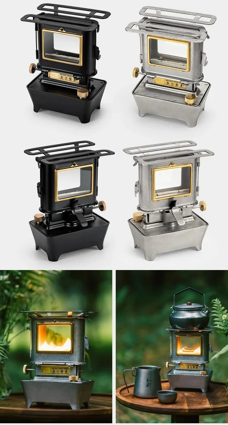 Lámpara de aceite de firedancia, estufa, linterna portátil para acampar al aire libre con luces Retro de emociones, perfecta para picnic y mochilero, aventuras