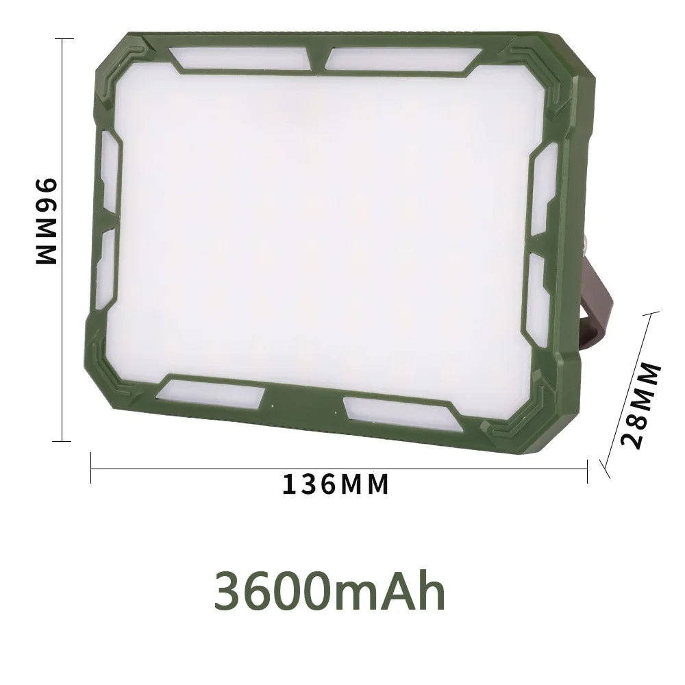 Luz LED para tienda de campaña, reflector recargable, iluminación de emergencia para exteriores de alta potencia, lámparas de noche colgantes portátiles impermeables
