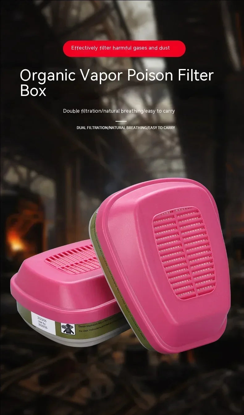 Accesorios de caja de filtro de máscara de gas 60926, 60923, 60921 - Cartucho/filtro multigas/vapor con protección P100 para vapores orgánicos