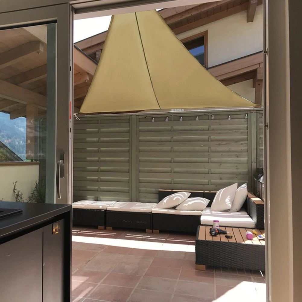 Toldo de vela impermeable triangular grande de 7M/5M/3M/2M para jardín al aire libre, toldo para Patio, tiendas de campaña, tela parasol para piscina