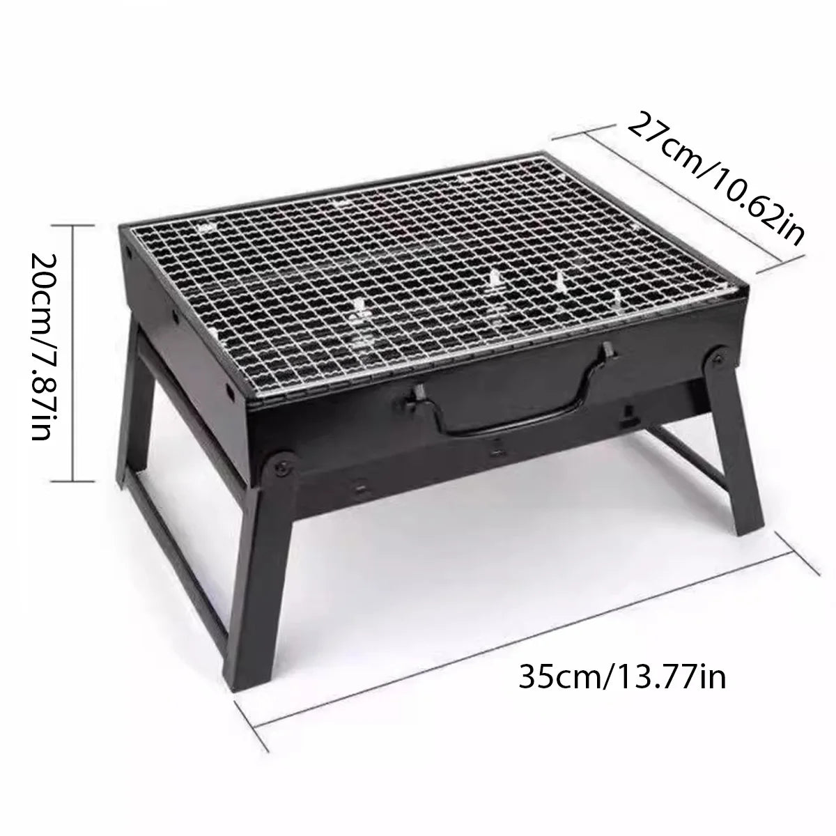 Parrilla de carbón portátil para barbacoa, Mini Kit de herramientas para barbacoa pequeña de acero inoxidable, cocina al aire libre, Camping, Picnic, playa, barbacoa portátil