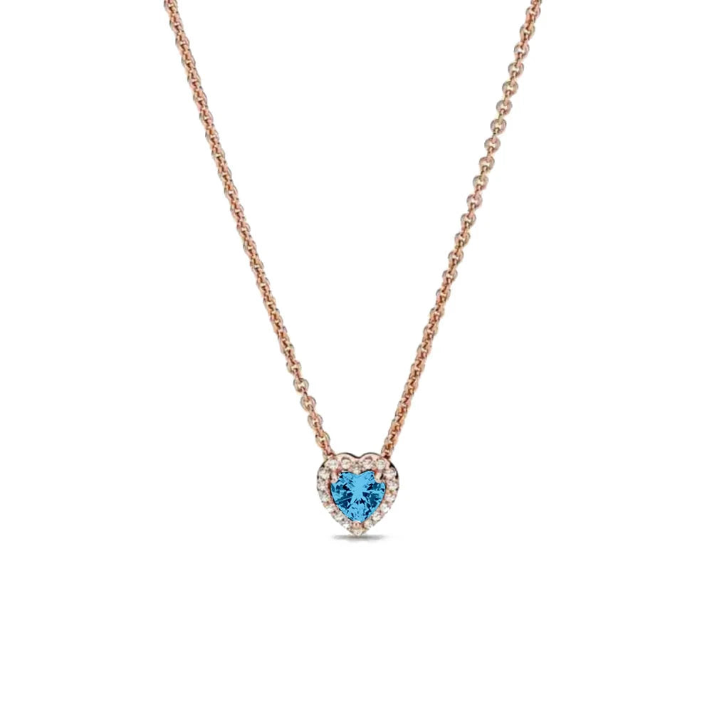 Nuevo original Plata de Ley 925 chapada brillante en forma de corazón collar pulsera mujer regalo de cumpleaños del Día de San Valentín joyería DIY