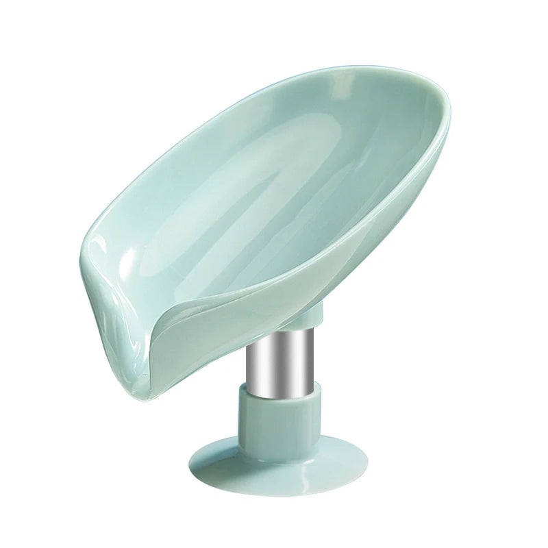 Soporte para jabón, escurridor de agua, jabonera con forma de hoja, escurridor de jabón para ducha, ventosa, contenedor de jabón, accesorios modernos para baño
