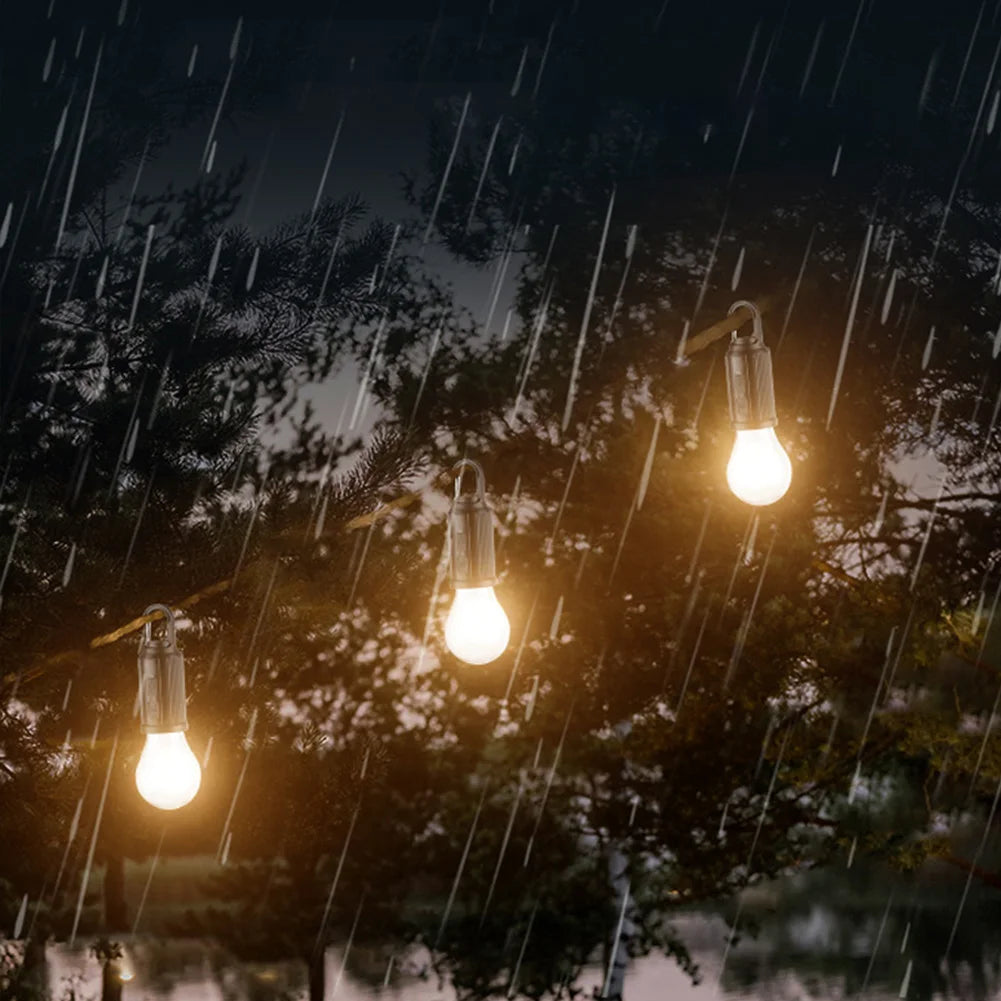 Linterna de iluminación LED con energía Solar, luz de tienda para exteriores con carga USB, impermeable, luz de ambiente para barbacoa, para acampar al aire libre, 2-5 uds.