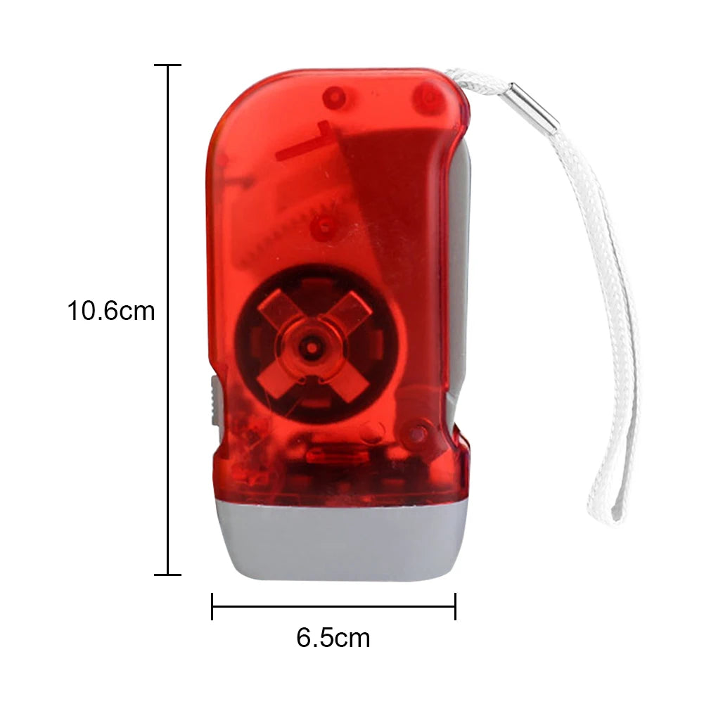 Linterna LED con dínamo de presión manual, linterna de cuerda con manivela, luz de antorcha, lámpara de Camping con prensa manual para emergencias