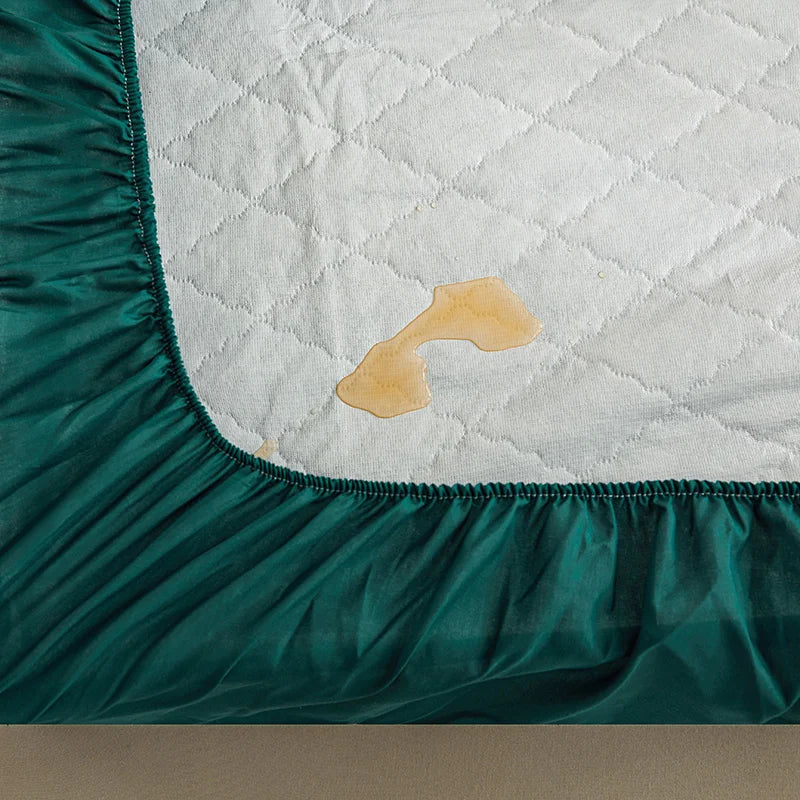 Protector de colchón acolchado impermeable, Funda de colchón transpirable, Sábana ajustable antiácaros y antibacteriana, sin funda de almohada