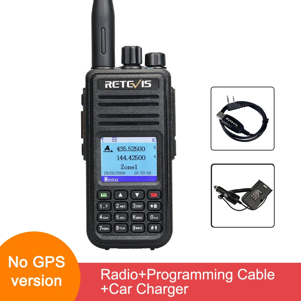 Retevis RT3S DMR walkie talkies de largo alcance radio portátil recargable radio a pilas camping walkie talkie emisora radioaficionado radio emergencia supervivencia profesionales walkie-talkies Cifrado AES256 GPS APRS