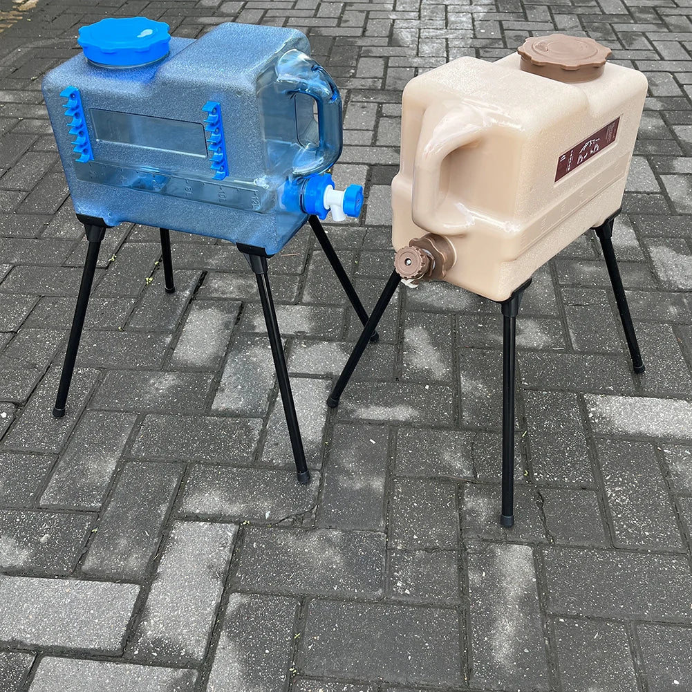 Soporte de cubo para acampar, soporte de caja de hielo plegable con soporte de carga fuerte, soporte de cubo de agua desmontable, accesorios de Picnic para barbacoa