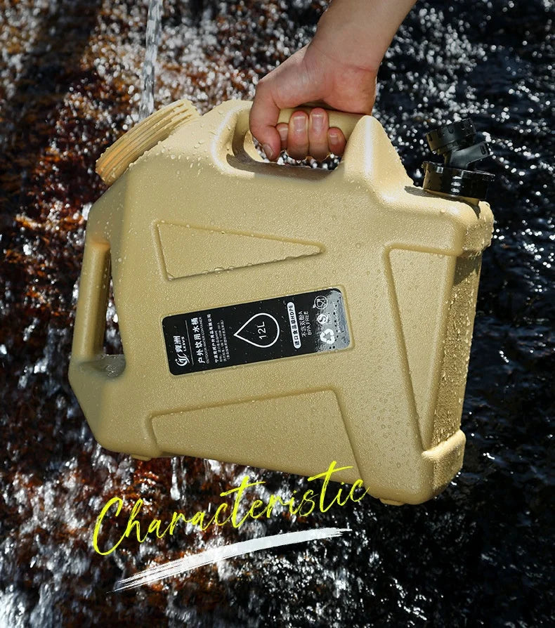 Cubo de agua para vehículo de recorrido autónomo al aire libre, cubo de almacenamiento de agua para el hogar, cubo de agua para acampar, cubo de agua pura potable