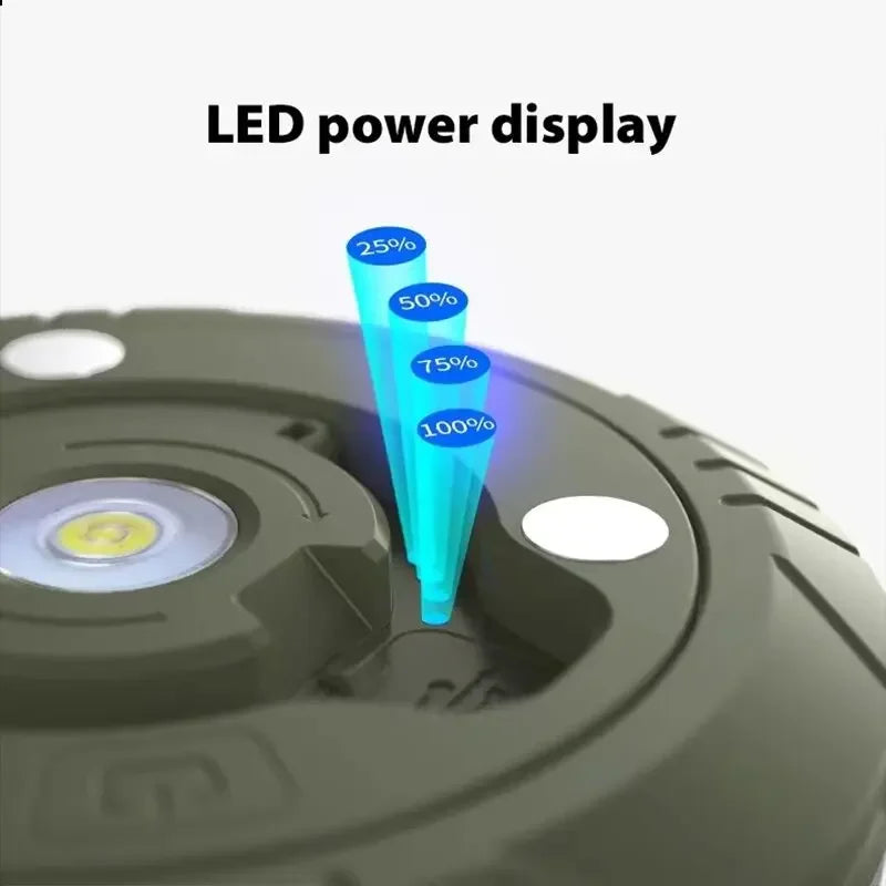 Luz de Camping 4 en 1, guirnalda de luces LED con carrete, lámpara de Camping USB para exteriores, luz LED nocturna reciclable para decoración de tienda de campaña y jardín
