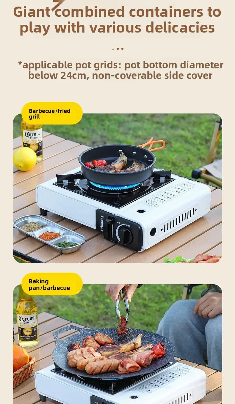 Estufa de gas portátil para olla caliente al aire libre, comercial y adecuada para uso en la naturaleza para acampar, barbacoa, cocina con olla caliente