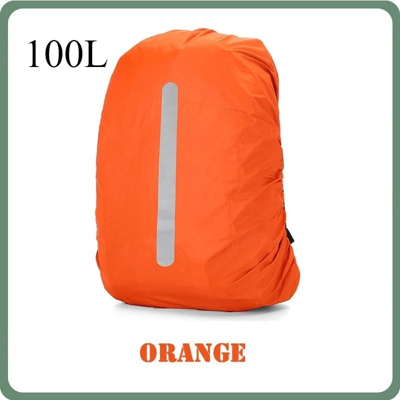 Mochila cubierta de lluvia reflectante 35L 45L 60L 80L 100L ultraligera camuflaje táctico al aire libre Camping senderismo escalada bolsa impermeable