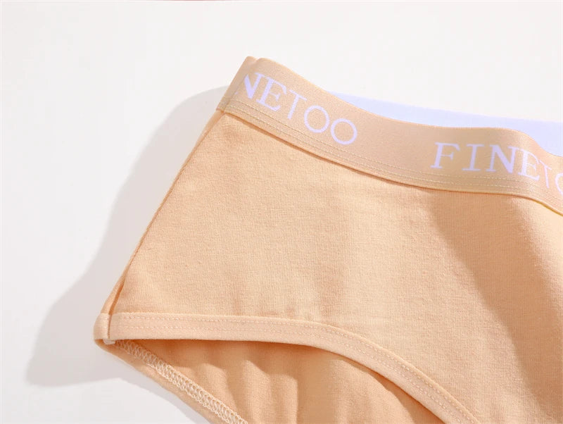 FINETOO, 3 uds., ropa interior con cinturón de algodón con letras, bragas para mujer, bragas sexis transpirables de cintura baja, lencerÃa cómoda elástica para mujer