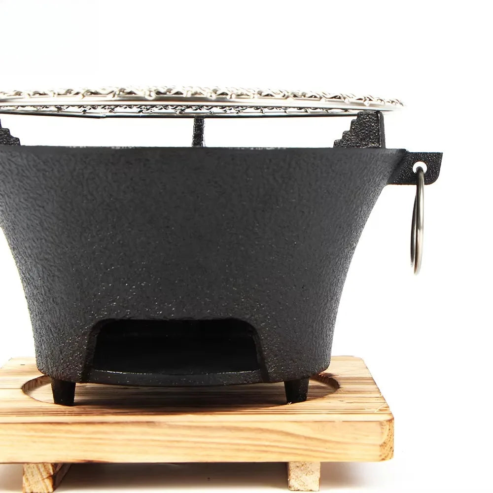 Horno de hierro fundido, chimenea, estufa de carbón y alcohol, barbacoa de estilo japonés coreano, jardÃn familiar, restaurante para acampar al aire libre