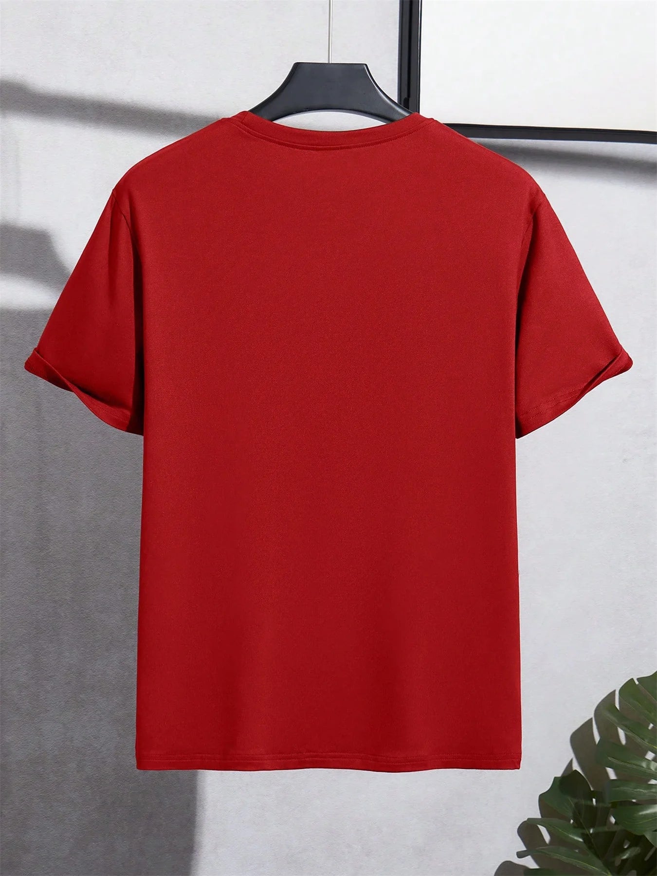 Camiseta de manga corta con cuello redondo para hombre, 100% algodón, informal, a la moda, holgada, de talla grande, con estampado de letras, deportiva